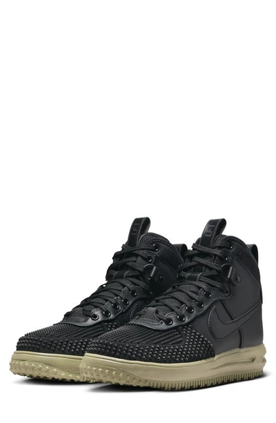 Nike Lunar Force 1 Duckboot Sneakers In Black/ Neutral Olive