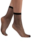 Lechery Women's European Made Fishnet 2 Pairs Of Socks In Black