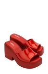 Melissa Posh Platform Slide Sandal In Red