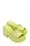 Melissa Posh Platform Slide Sandal In Yellow