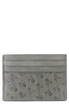 Johnston & Murphy Kingston Leather Card Case In Gray Oiled