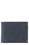 Johnston & Murphy Jackson Leather Wallet In Navy Oiled