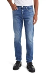 Frame Modern Belt-loops Straight-leg Regular-fit Stretch Recycled-denim-blend Jeans In Boyne