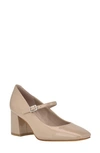 Calvin Klein Women's Jatlee Mary Jane Square Toe Block Heel Mary Janes In Pink Patent