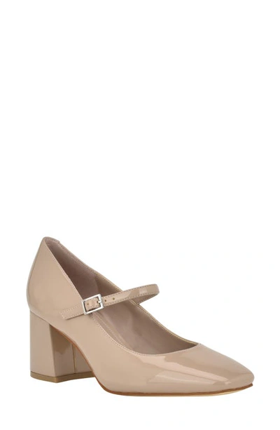 Calvin Klein Women's Jatlee Mary Jane Square Toe Block Heel Mary Janes In Blush