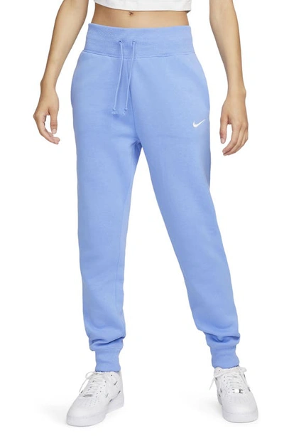 Nike Women's  Sportswear Phoenix Fleece High-waisted Jogger Pants In Blue