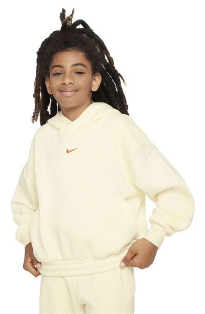 Nike Culture Of Basketball Big Kids' Oversized Pullover Basketball Hoodie In White