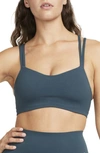 Nike Women's Zenvy Strappy Light-support Padded Sports Bra In Green