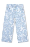 Kenzo Boys Bleach Pousse Kids Brand-pattern Regular-fit Denim Jeans 6-10 Years