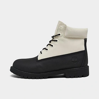 Timberland Big Kids' 6 Inch Premium Waterproof Boots In White/black