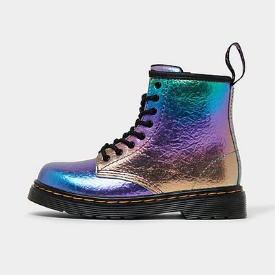 Dr. Martens Babies'  Girls' Toddler 1460 Softy T Leather Boots Size 9.0 In Multi Rainbow Crinkle
