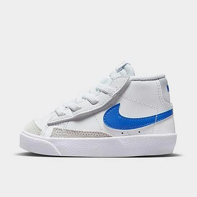 Nike Babies'  Kids' Toddler Blazer Mid '77 Casual Shoes In White/game Royal/pure Platinum