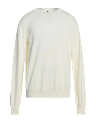 Oamc Man Sweater Cream Size L Wool, Cotton In White