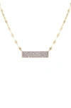Lana 14k Yellow Gold Flawless Diamond Bar Vanity Tag Necklace In Yellow Gold