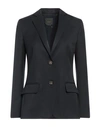 Agnona Woman Blazer Midnight Blue Size 8 Wool, Polyamide