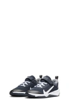 Nike Kids' Omni Multi-court Sneaker In Dark Obsidian/ White/ Grey