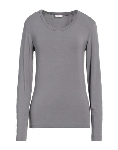 Rossopuro Woman T-shirt Grey Size S Modal, Elastane