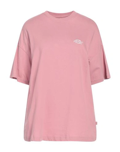 Dickies Woman T-shirt Pink Size S Cotton In Pink