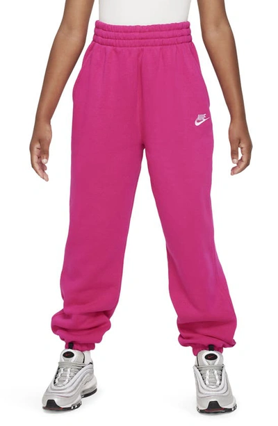 Nike Sportswear Club Fleece Big Kids' (girls') Loose Pants In Pink