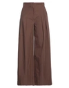 Antonelli Woman Pants Dark Brown Size 6 Cotton