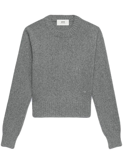 Ami Alexandre Mattiussi Ami De Coeur Pullover In Grey