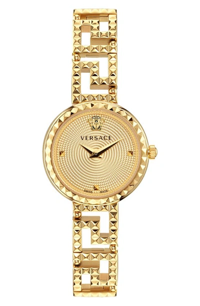 Versace Men's Greca Goddess Ip Yellow Gold Stainless Steel Bracelet Watch/28mm