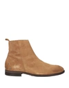 Be Edgy Man Ankle Boots Camel Size 13 Soft Leather In Beige