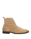 Be Edgy Man Ankle Boots Sand Size 13 Soft Leather In Beige
