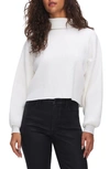 Good American Wide Rib Crop Pullover In Ivory