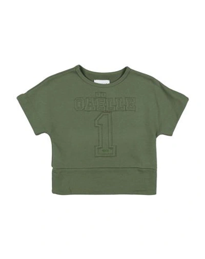 Gaelle Paris Babies' Gaëlle Paris Toddler Girl Sweatshirt Military Green Size 6 Cotton