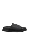 Jil Sander Woman Sandals Black Size 6 Soft Leather