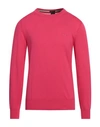 Hugo Boss Boss Man Sweater Fuchsia Size L Cotton In Pink