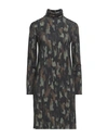 Majestic Filatures Woman Mini Dress Military Green Size 1 Viscose, Elastane In Green