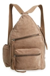 Free People Oxford Suede Sling Bag In Mushroom