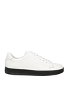 Doucal's Man Sneakers White Size 6 Calfskin In White