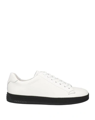 Doucal's Man Sneakers White Size 6 Calfskin