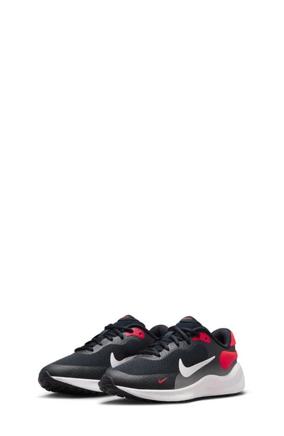Nike Revolution 7 Big Kids' Running Shoes In Obsidian/ Red/ Black/ White