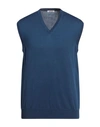 Gioferrari Man Sweater Blue Size 46 Cotton In Navy Blue