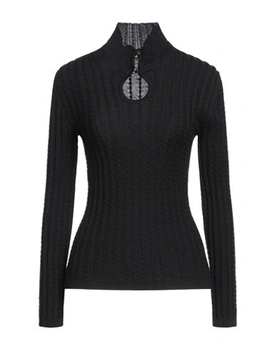 Vivetta Woman Turtleneck Black Size S Wool, Acrylic In Black