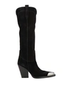 Paris Texas Woman Knee Boots Black Size 10 Calfskin In Black