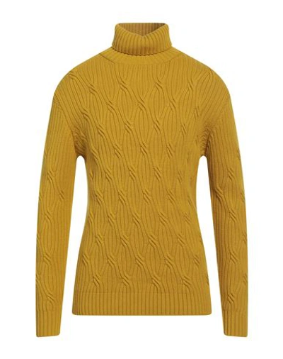 Kangra Man Turtleneck Mustard Size 42 Wool In Yellow
