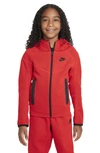 Nike Sportswear Tech Fleece Big Kids' (boy's) Winterized Full-zip Hoodie In Red
