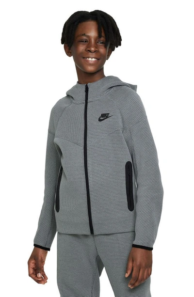 Nike Sportswear Tech Fleece Big Kids' (boy's) Winterized Full-zip Hoodie In Grey