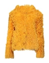 Dfour Woman Jacket Yellow Size S Shearling