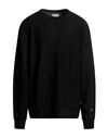 Champion Man Sweatshirt Black Size M Cotton, Polyester