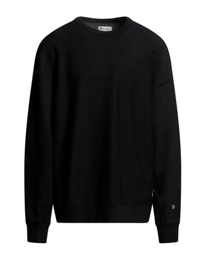 Champion Man Sweatshirt Black Size M Cotton, Polyester