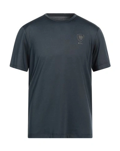Blauer . Man T-shirt Midnight Blue Size 3xl Polyester, Elastane