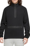 Nike Men's  Sportswear Tech Fleece 1/2-zip Sweatshirt In Black/ Black