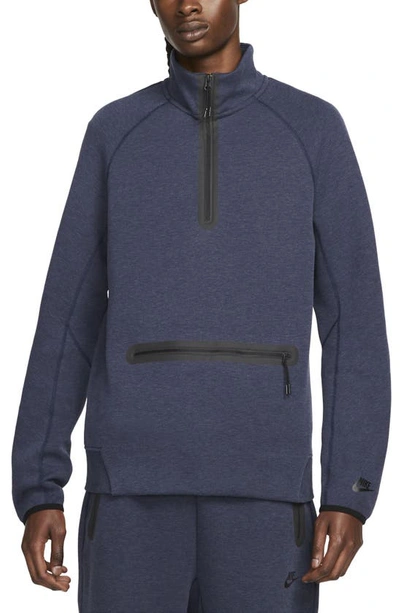 Nike Men's  Sportswear Tech Fleece 1/2-zip Sweatshirt In Blue
