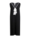 Fabiana Filippi Woman Midi Dress Black Size 8 Acetate, Silk